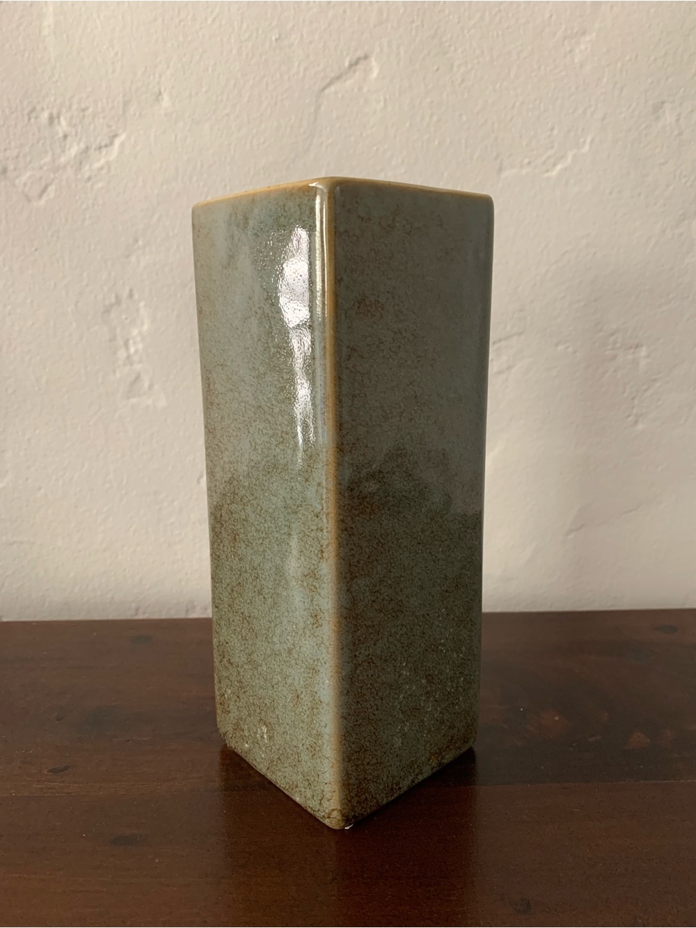 Ceramic Vase Square Green High Glaze
